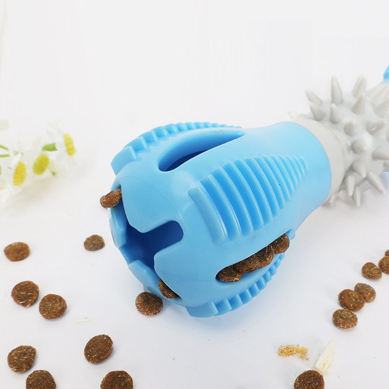 Indestructible Dumbbell Treat Puppy Chew Toys Interactive Food Dispensing Dog Chew Toy - 图片 3