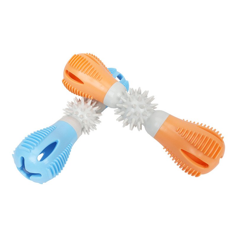 Indestructible Dumbbell Treat Puppy Chew Toys Interactive Food Dispensing Dog Chew Toy - 图片 4