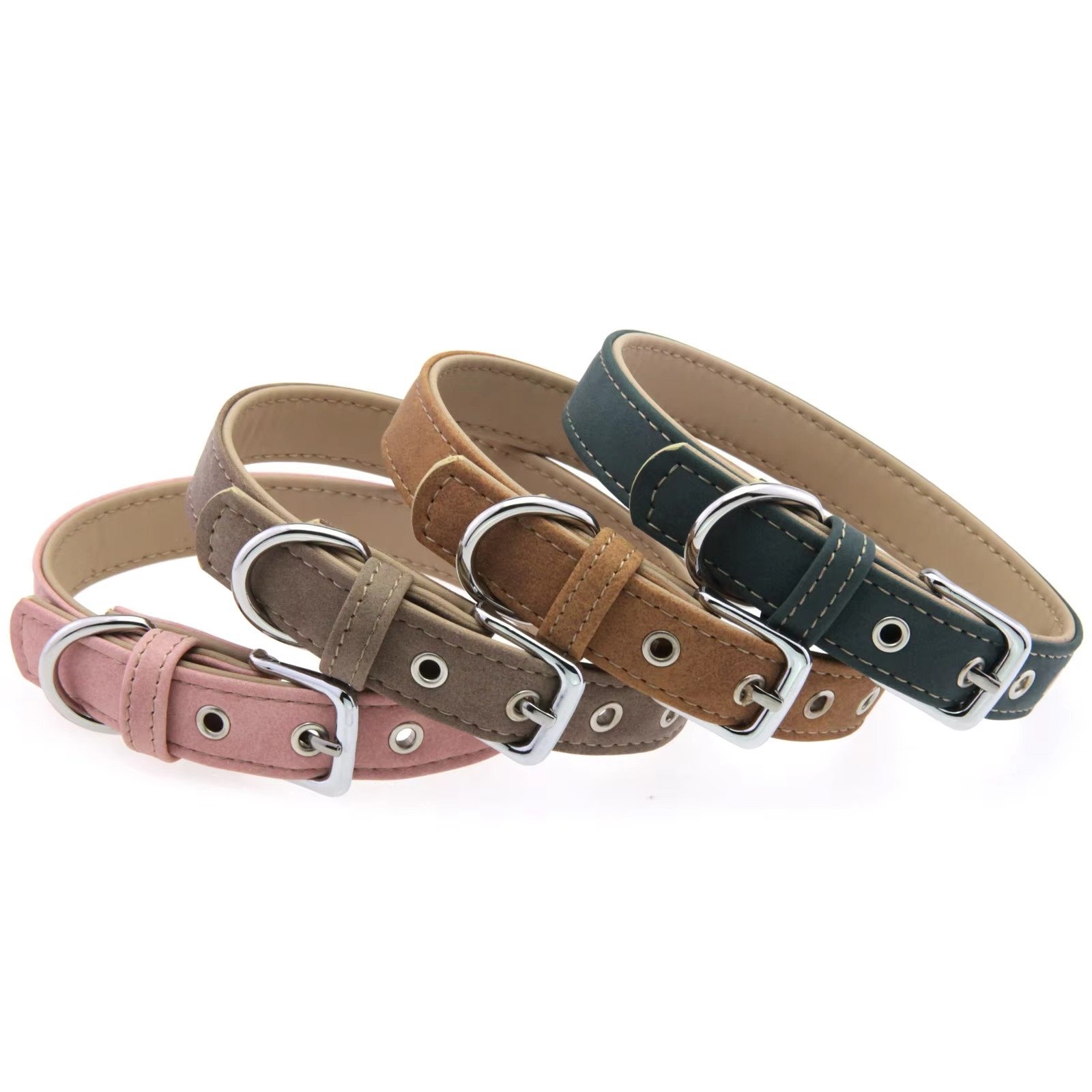PU Faux Leather Dog Collar - 图片 2
