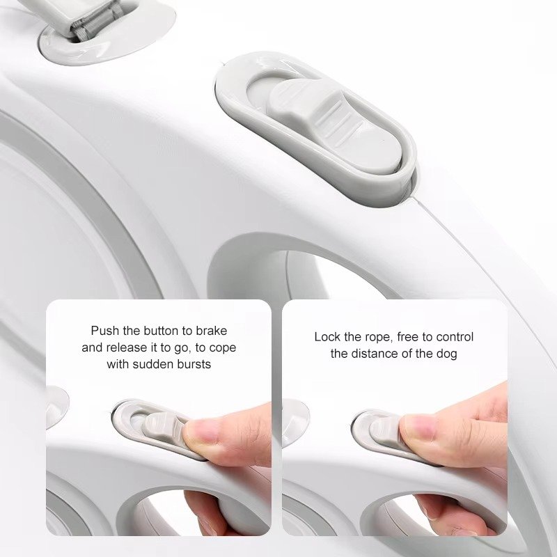 Customized Color Retractable Dog Leash 5m/16ft Nylon Tape Walking Retractable Leash for Dogs - 图片 2